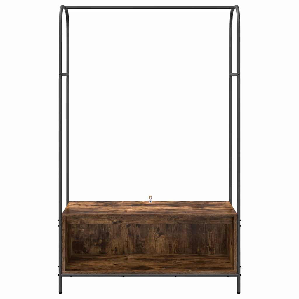 Clothes Rack Brown Oak 100 x 44 x 160 cm Engineered Wood