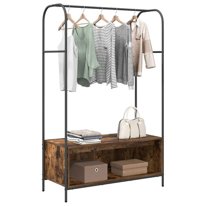 Clothes Rack Brown Oak 100 x 44 x 160 cm Engineered Wood