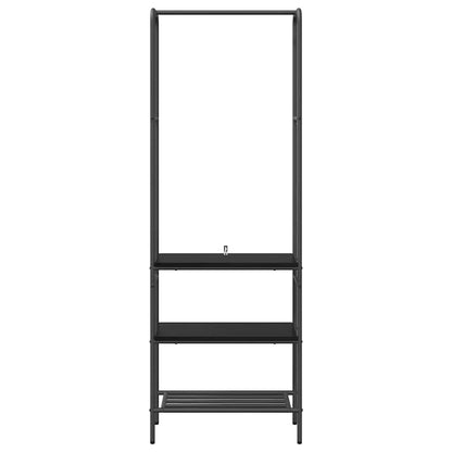 Clothes Rack Black Oak 60 x 30 x 171 cm Engineered Wood