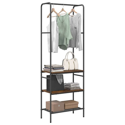 Clothes Rack Smoked Oak 60 x 30 x 171 cm Engineered Wood
