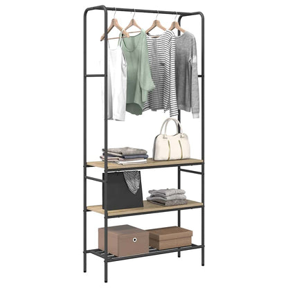 Clothes Rack Sonoma Oak 77 x 30 x 171 cm Engineered Wood