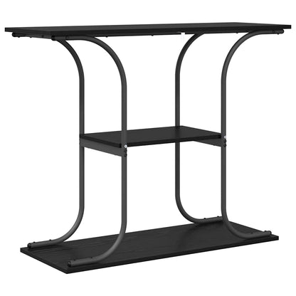Console Table Black Oak 101 x 35 x 80.5 cm Engineered Wood