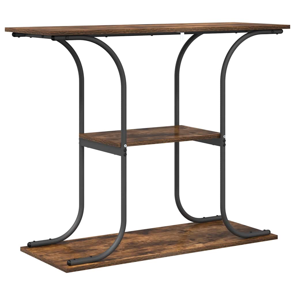 Console Table Smoked Oak 101 x 35 x 80.5 cm Engineered Wood
