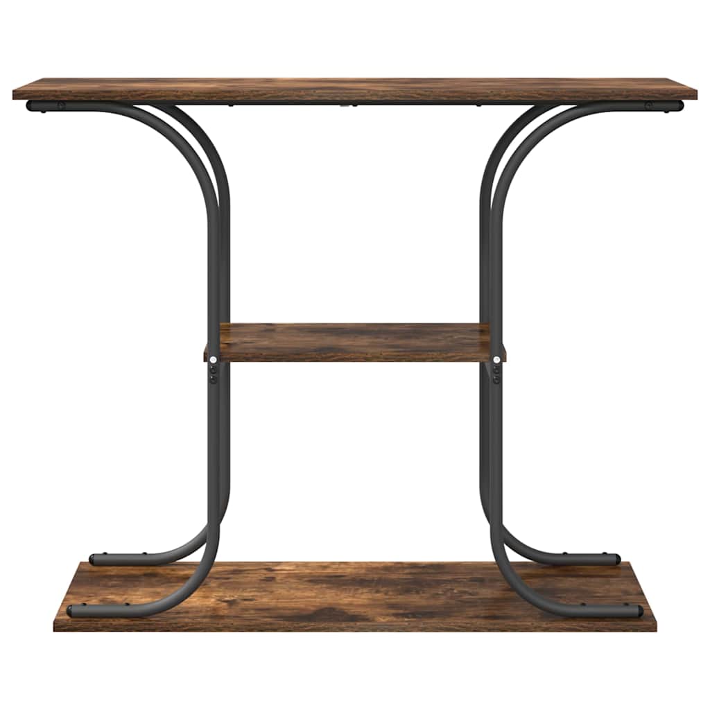 Console Table Smoked Oak 101 x 35 x 80.5 cm Engineered Wood