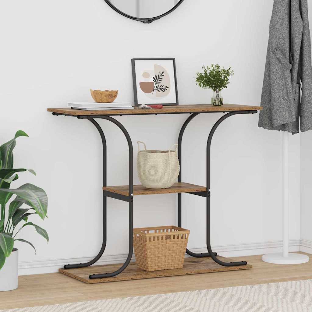 Console Table Old Wood 101 x 35 x 80.5 cm Engineered Wood