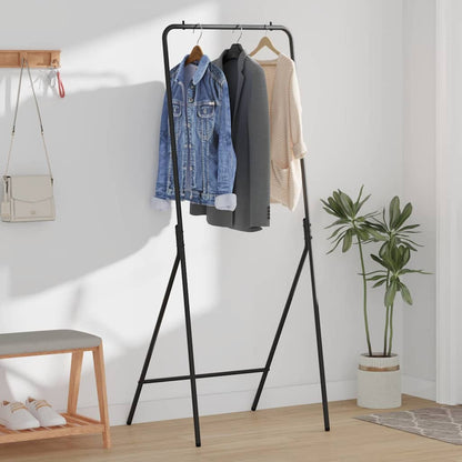 Clothes Rack Black 60 x 53 x 155 cm Steel