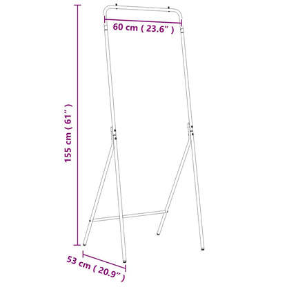 Clothes Rack Black 60 x 53 x 155 cm Steel
