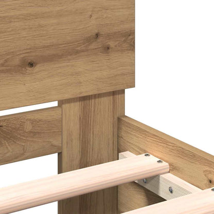 Bed Frame Artisan Oak 203 x 185 x 70 cm Engineered Wood