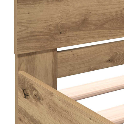 Bed Frame Artisan Oak 203 x 185 x 70 cm Engineered Wood