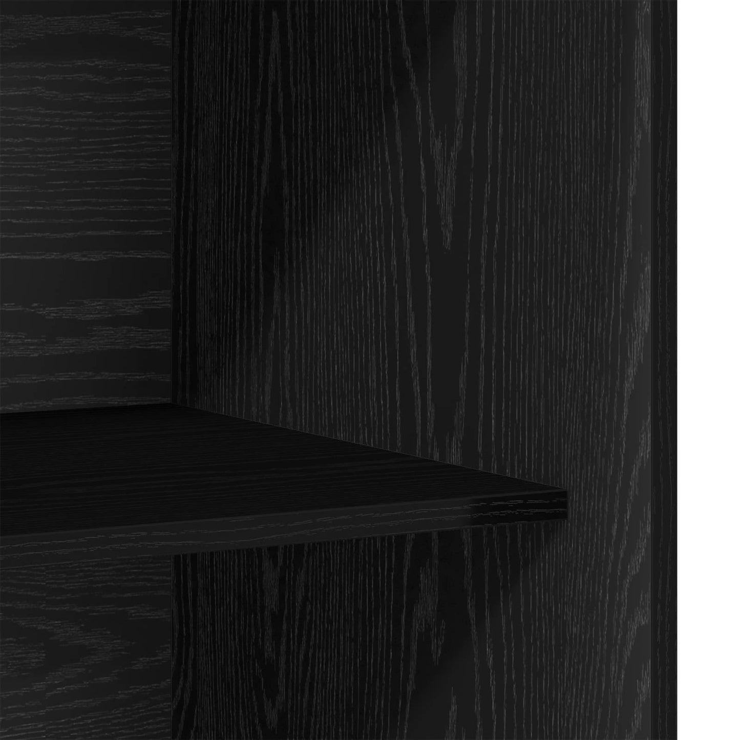 Wardrobe with Shelf Black Oak 80 x 50 x 200 cm Engineered Wood