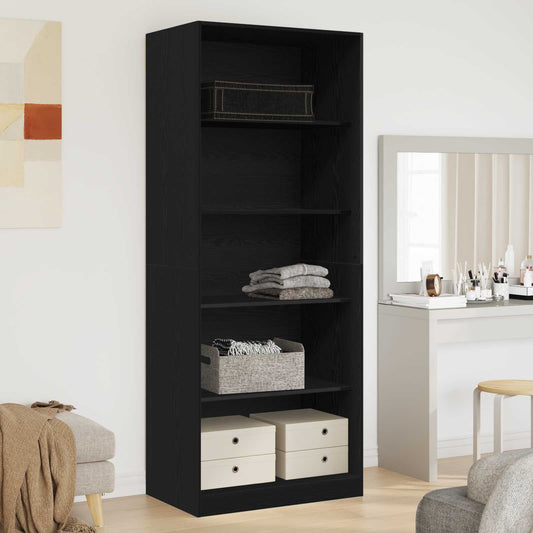 Wardrobe Black Oak 80 x 50 x 200 cm Engineered Wood
