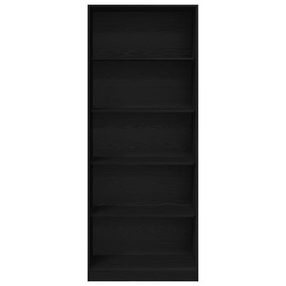 Wardrobe with Shelf Black Oak 80 x 50 x 200 cm Engineered Wood