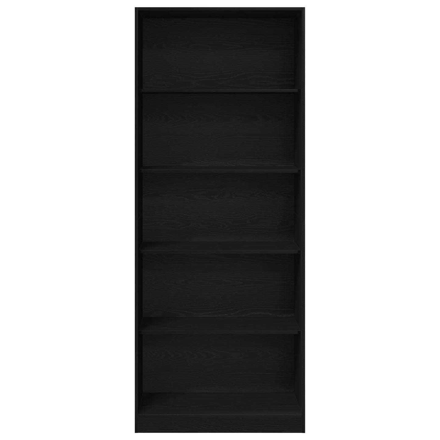 Wardrobe with Shelf Black Oak 80 x 50 x 200 cm Engineered Wood