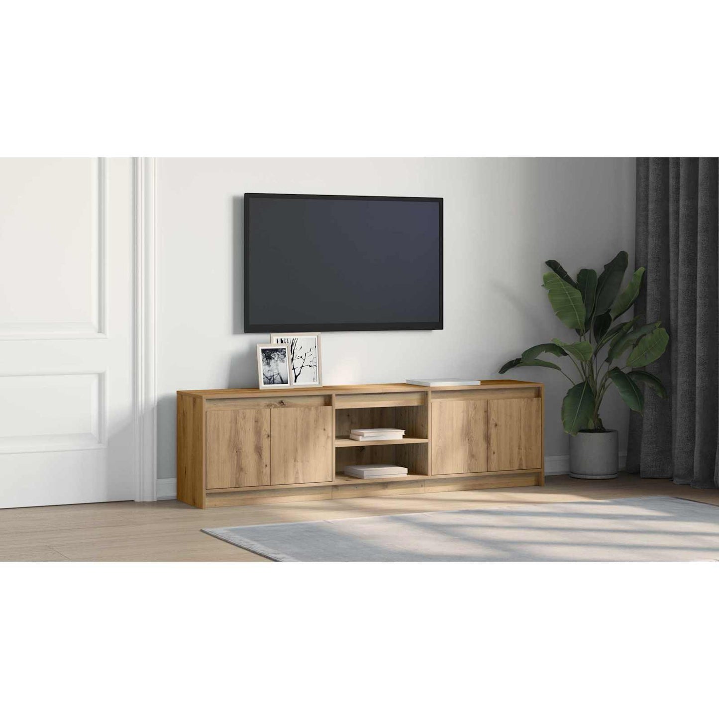 TV Units 2 pcs Brown 180 x 34 x 50 cm Engineered wood