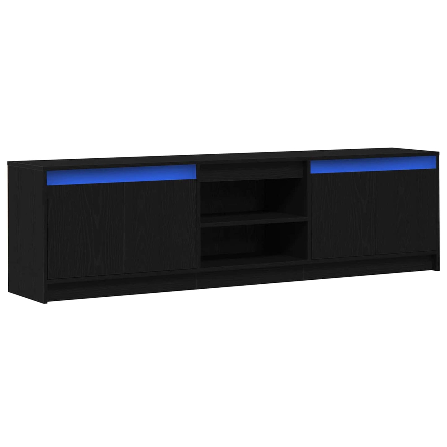 TV Units 2 pcs Black 180 x 34 x 50 cm Engineered wood