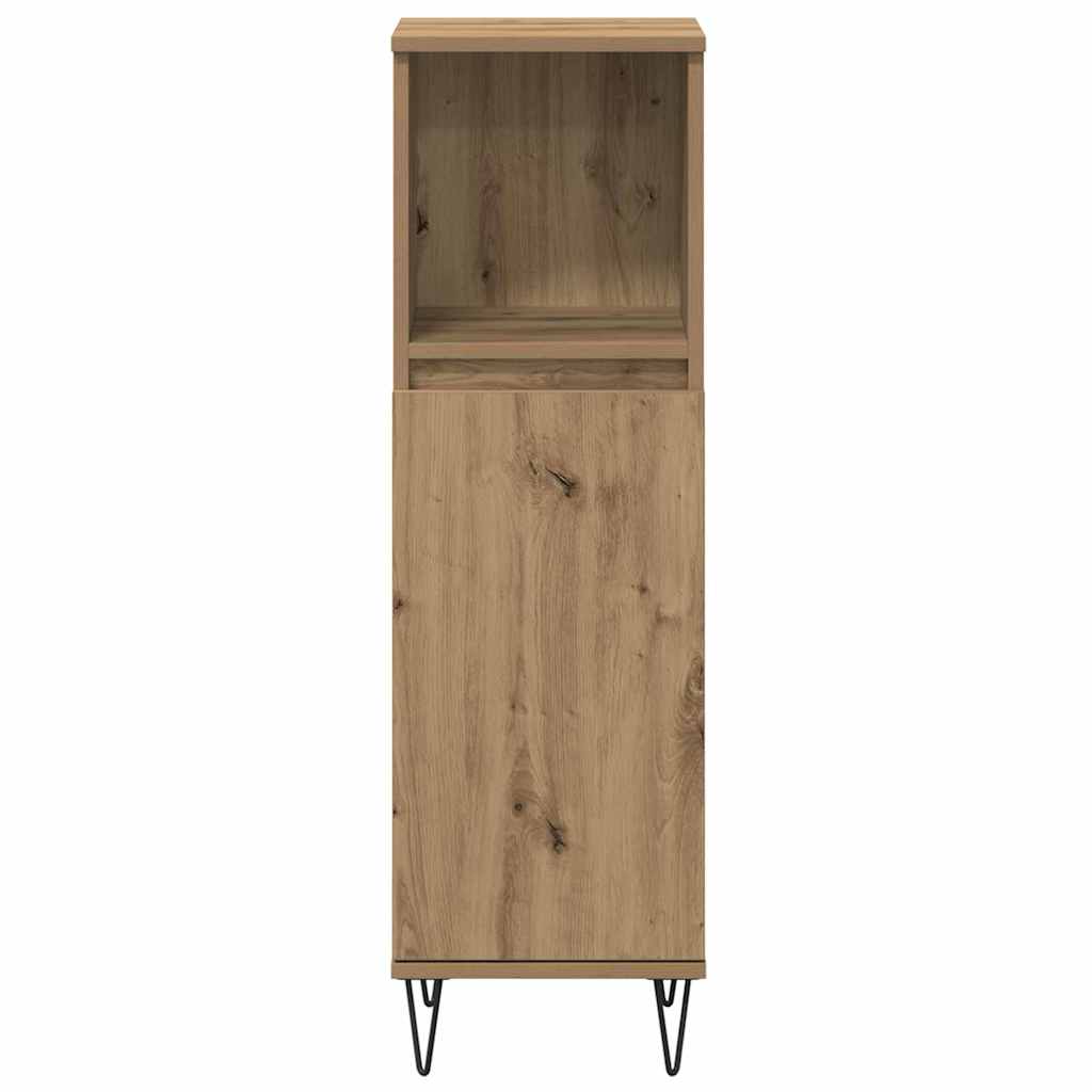 Bathroom Furniture Set 3 pcs Artisan Oak Engineered Wood