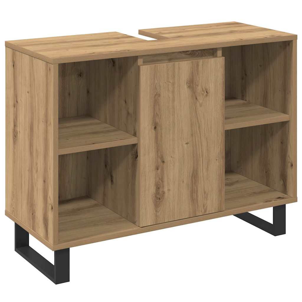 Bathroom Furniture Set with Storage 3 pcs Brown Engineered wood