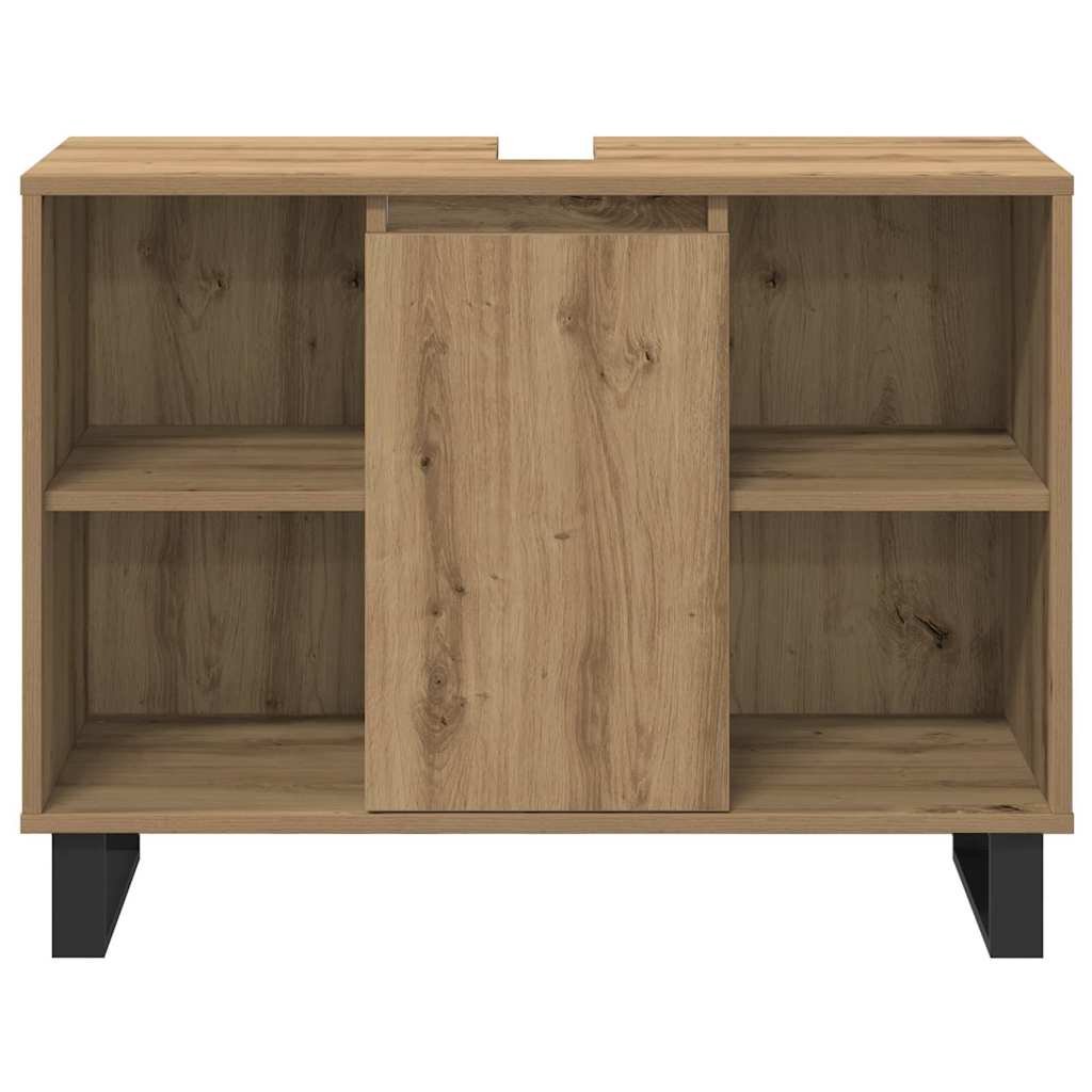 Bathroom Furniture Set with Storage 3 pcs Brown Engineered wood