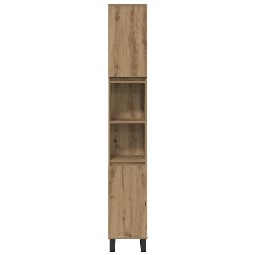 Bathroom Furniture Set with Storage 3 pcs Brown Engineered wood