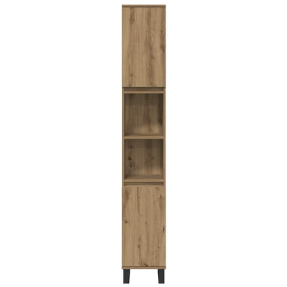 Bathroom Furniture Set with Storage 3 pcs Brown Engineered wood
