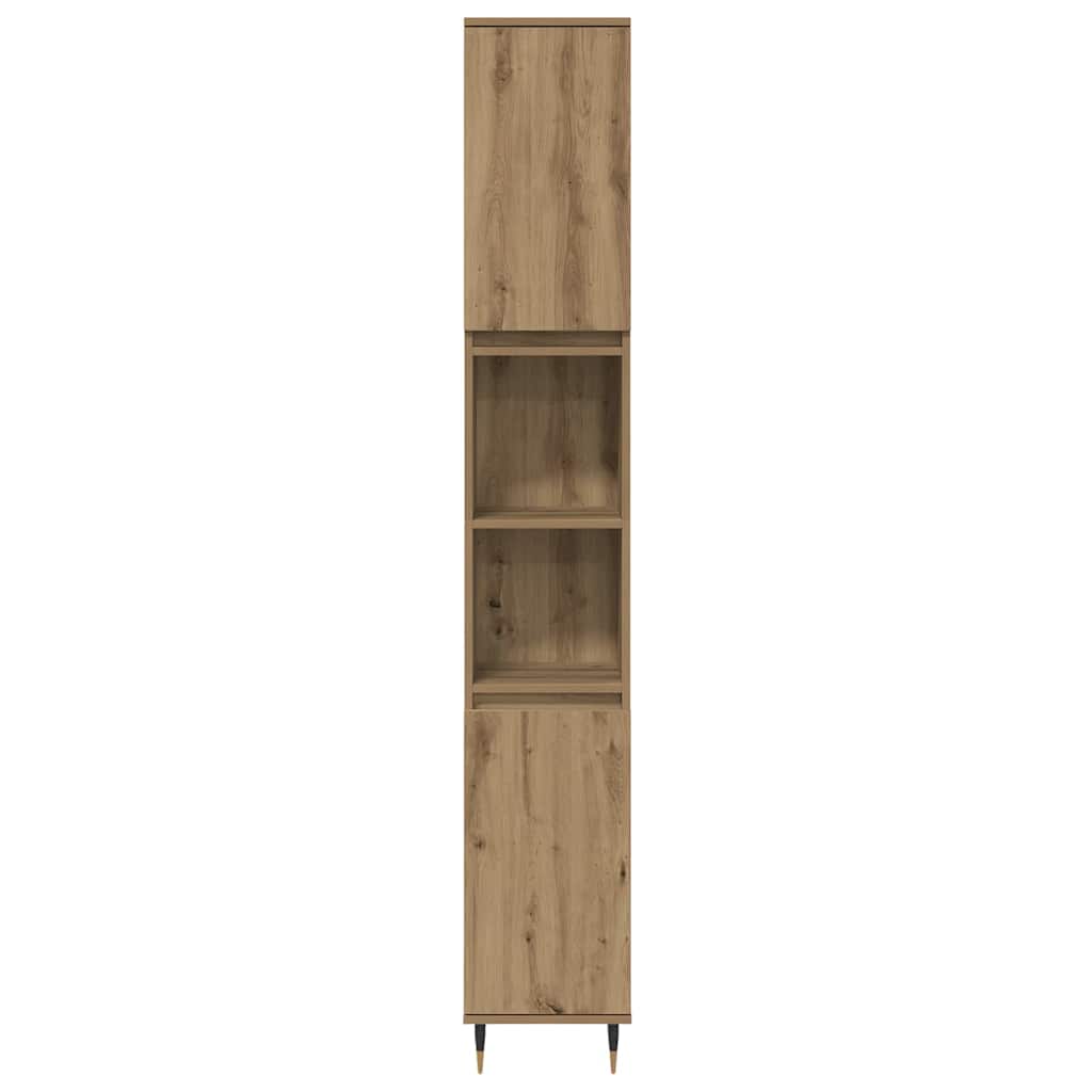 Bathroom Furniture Set 3 pcs Artisan Oak Engineered Wood