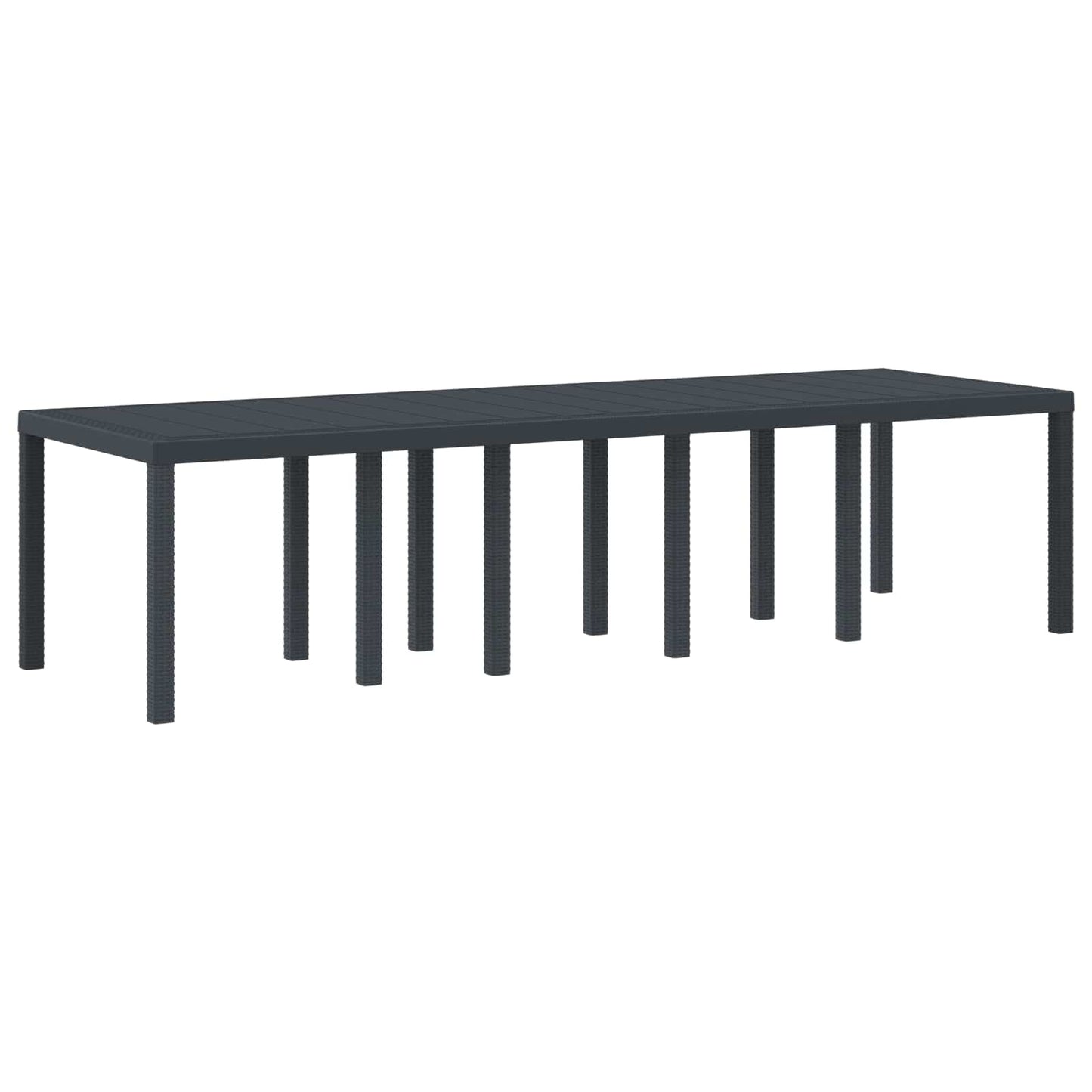 Garden Table Anthracite 300 x 100 x 73 cm Poly Rattan