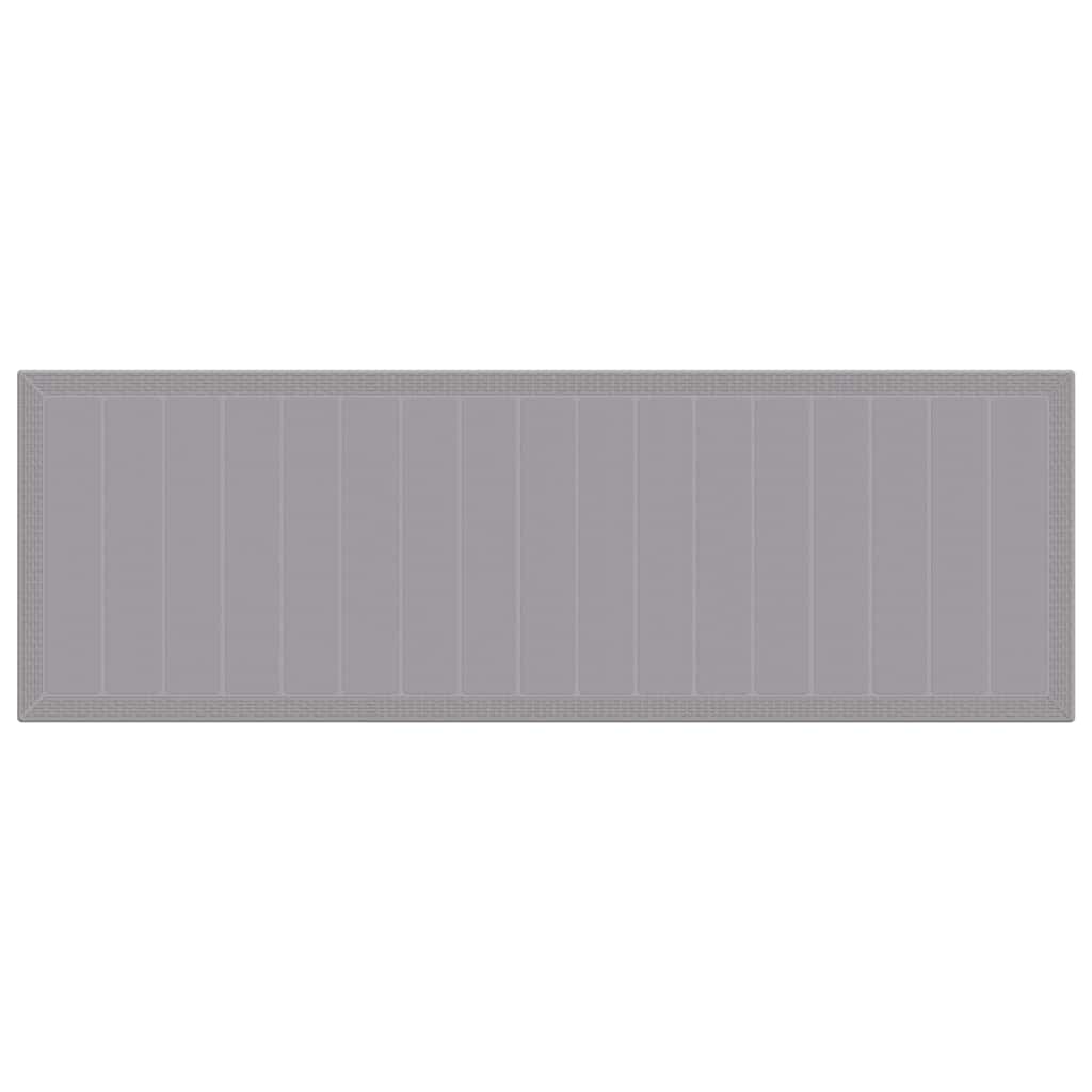 Garden Table Light Grey 300 x 100 x 73 cm Poly Rattan