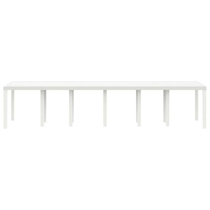 Garden Table White 350 x 100 x 74 cm Poly Rattan