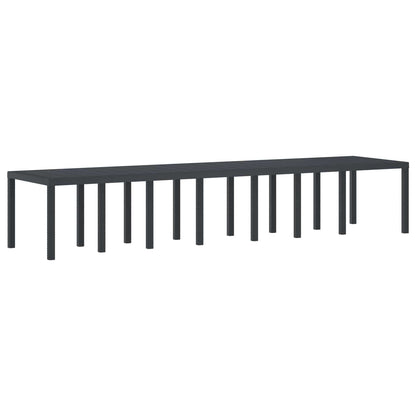 Garden Table Anthracite 400 x 100 x 73 cm Poly Rattan