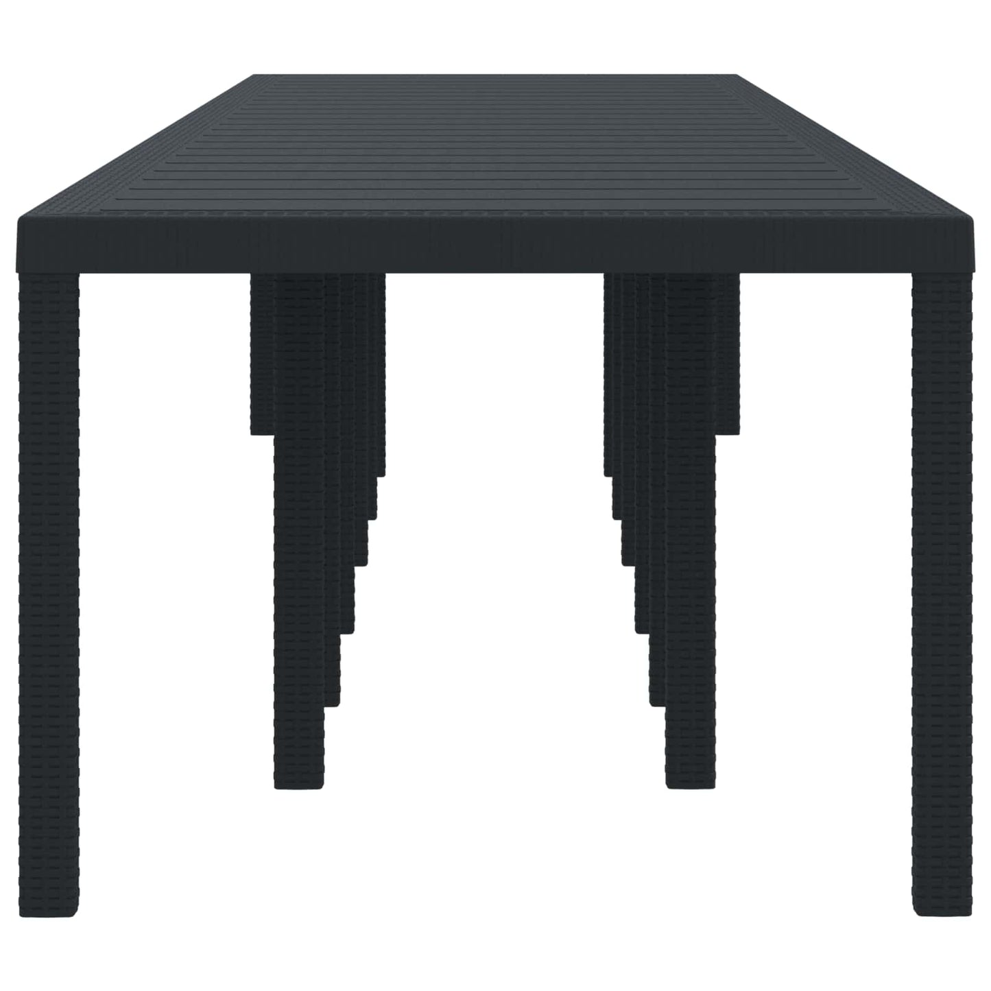 Garden Table Anthracite 400 x 100 x 73 cm Poly Rattan