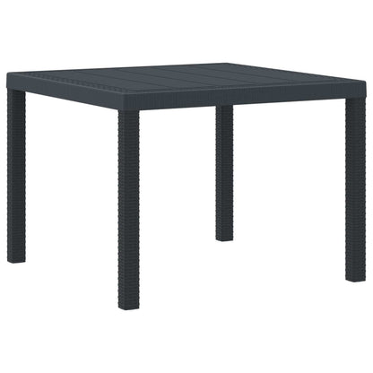 Garden Dining Set 5 pcs Anthracite Polypropylene
