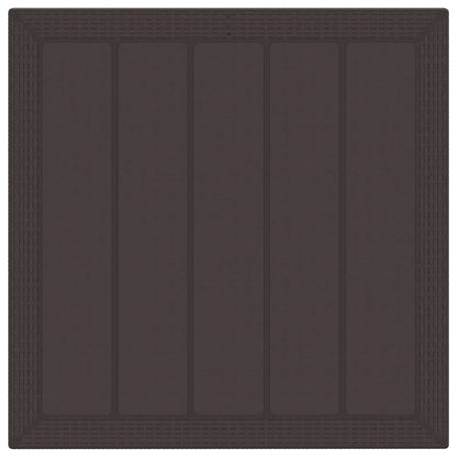 Garden Dining Set 5 pcs Brown Polypropylene