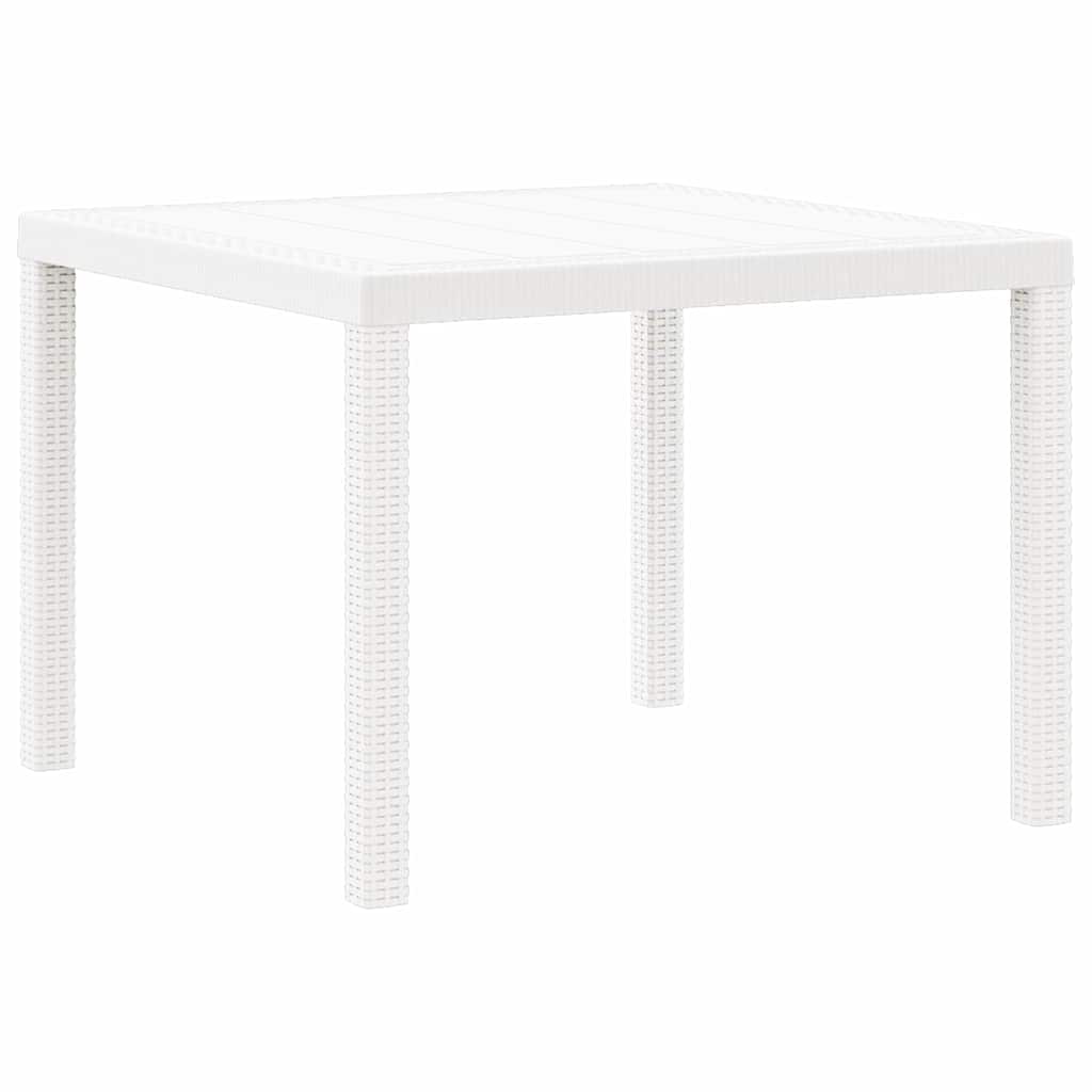 Garden Dining Set 5 pcs White Polypropylene