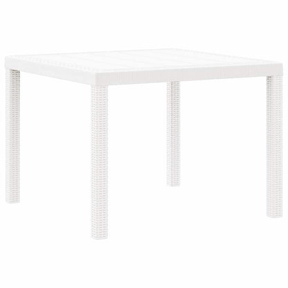 Garden Dining Set 5 pcs White Polypropylene