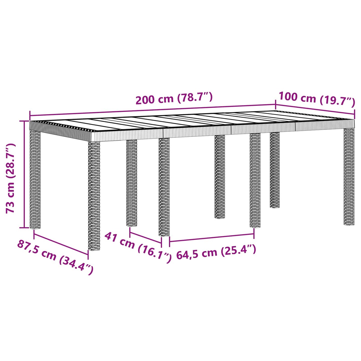 Garden Dining Set 9 pcs Anthracite Polypropylene