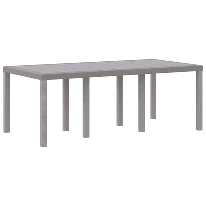 Garden Dining Set 9 pcs Light Grey Polypropylene