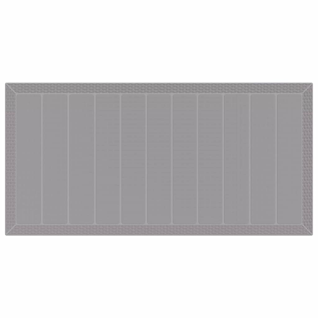 Garden Dining Set 9 pcs Light Grey Polypropylene