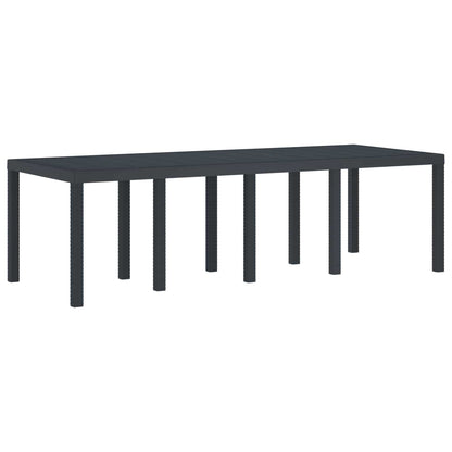 Garden Dining Set 11 pcs Anthracite Polypropylene
