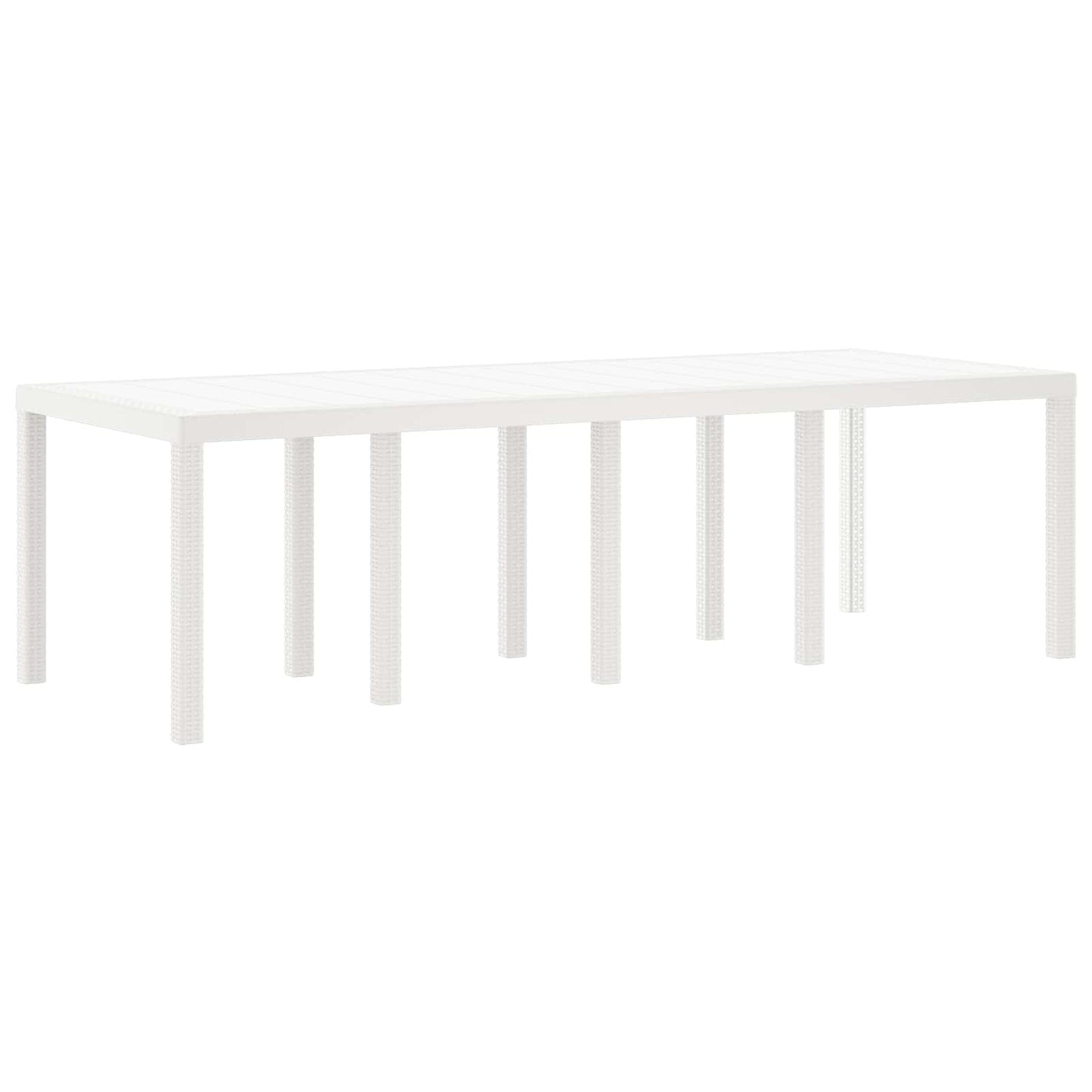 Garden Dining Set 11 pcs White Polypropylene
