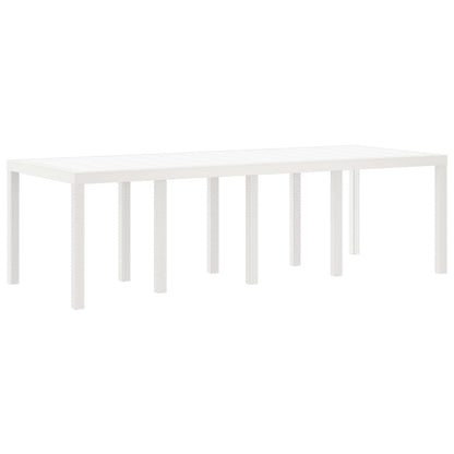Garden Dining Set 11 pcs White Polypropylene