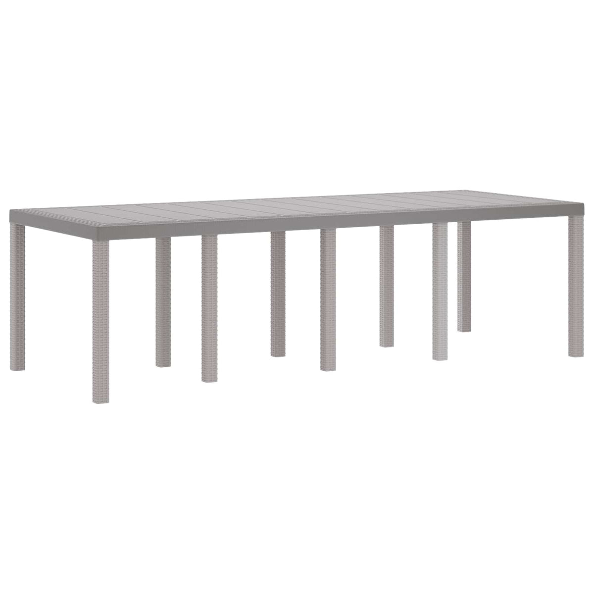 Garden Dining Set 11 pcs Light Grey Polypropylene