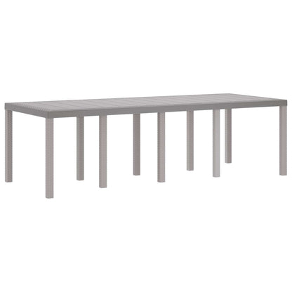 Garden Dining Set 11 pcs Light Grey Polypropylene
