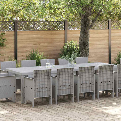 Garden Dining Set 13 pcs Light Grey Poly rattan