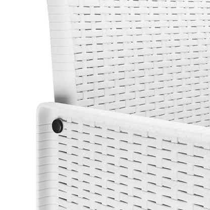 Garden Dining Set 5 pcs White Polt rattan
