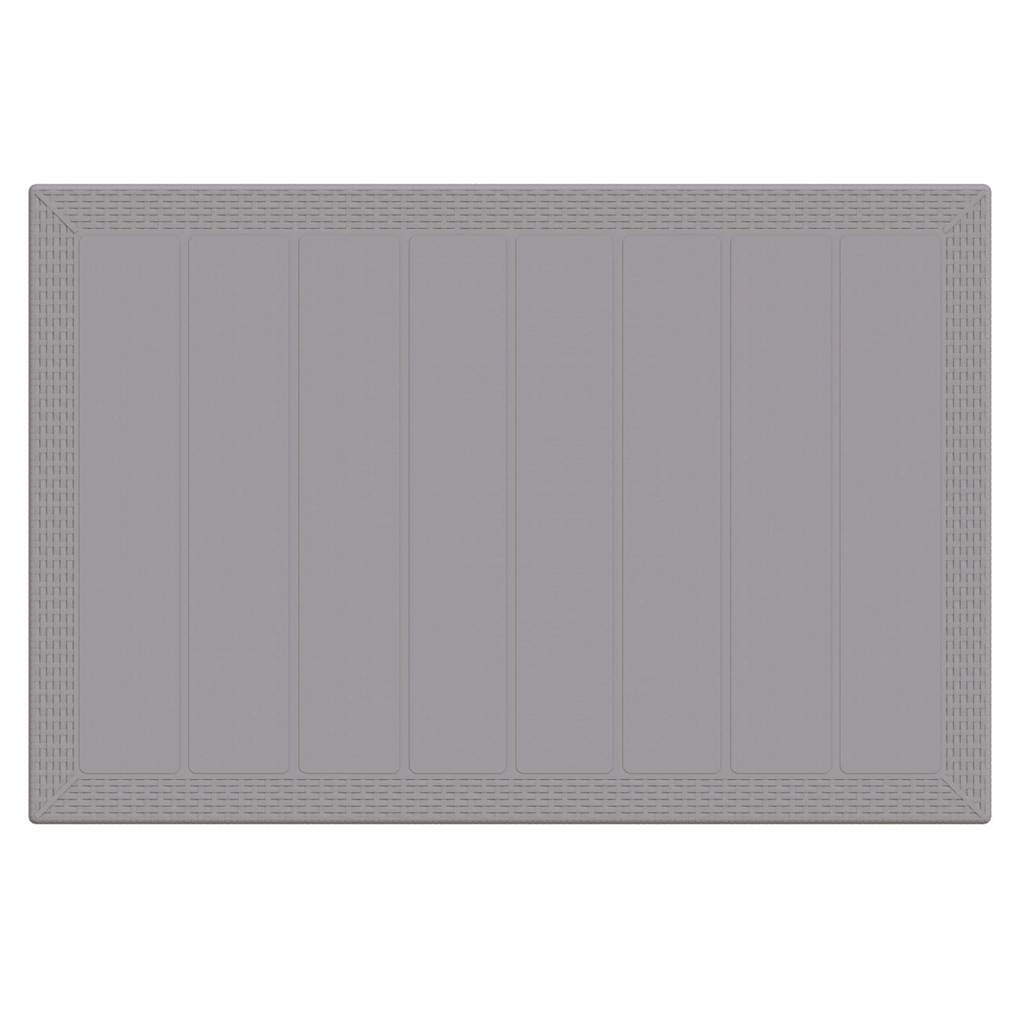 Garden Dining Set 5 pcs Light Grey Polt rattan