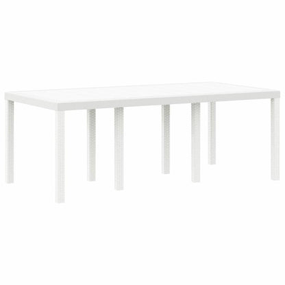 Garden Dining Set 7 pcs White Polypropylene
