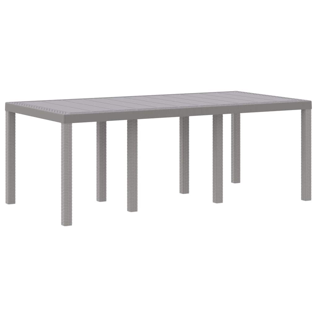 Garden Dining Set 7 pcs Light Grey Polypropylene