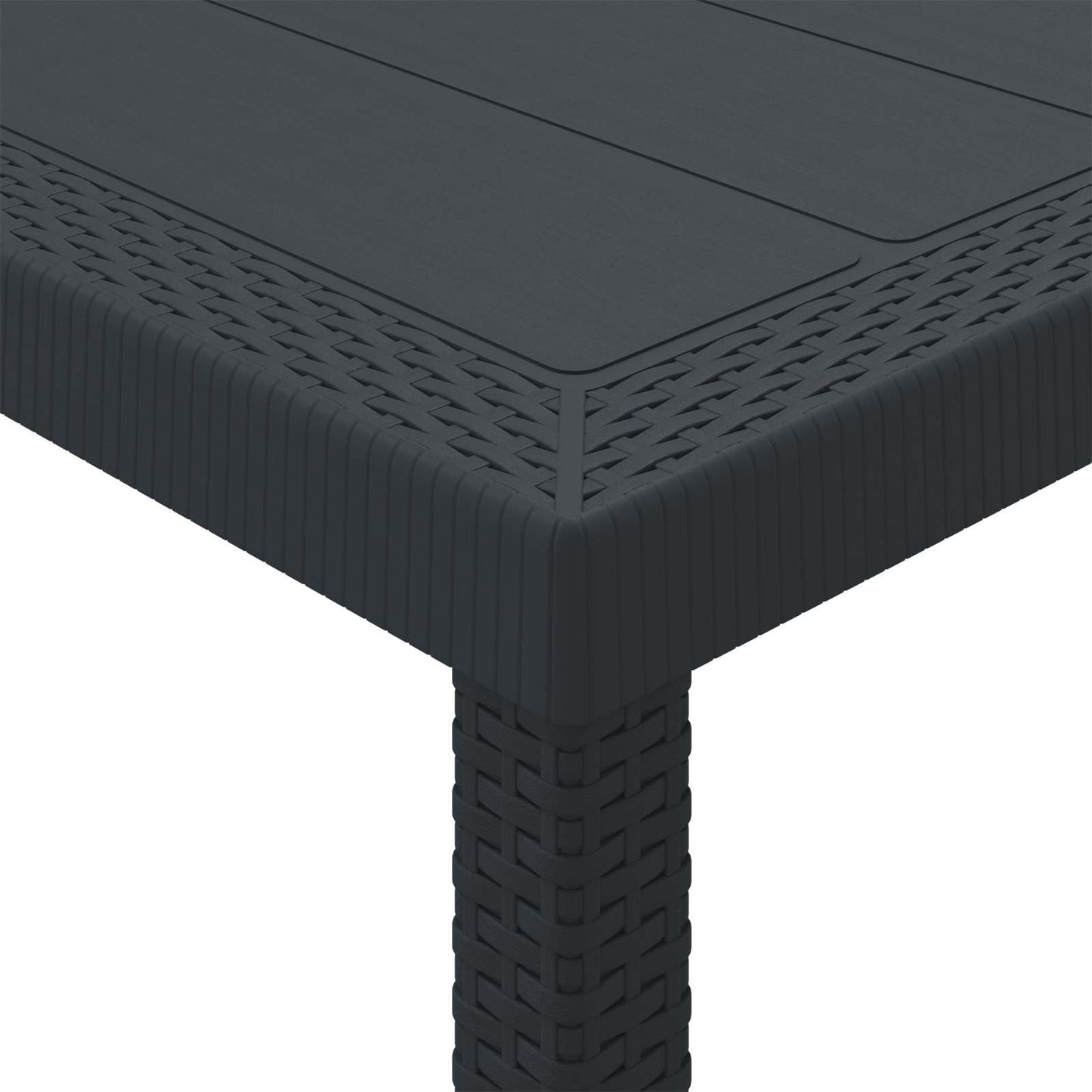 Garden Dining Set 9 pcs Anthracite Polypropylene