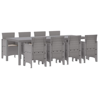 Garden Dining Set 9 pcs White Polypropylene
