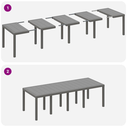 Garden Dining Set 9 pcs White Polypropylene